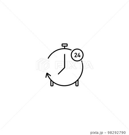Time and clock line icons. Vector linear icon set. 98292790