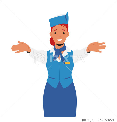 flight attendant cartoon