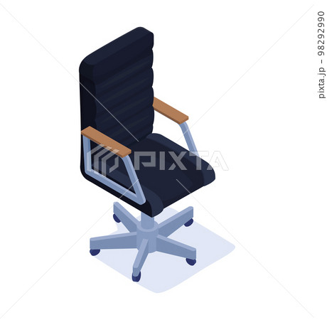 Black office chair for boss. Practical...のイラスト素材 [98292990