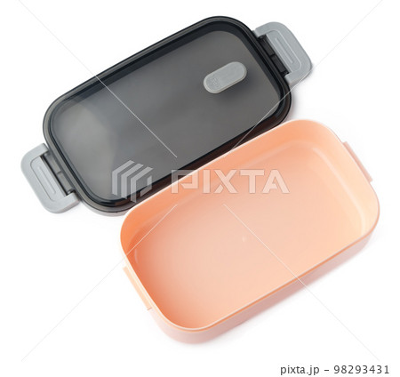 Plastic food box isolated on white background 98293431