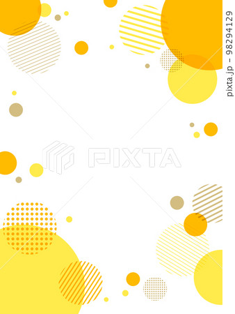 黄色い水玉の幾何学パターンの背景素材 98294129