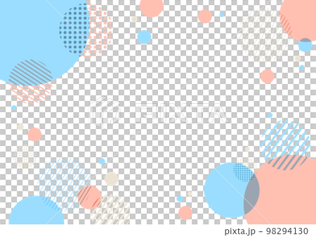 淡藍色和粉色圓點幾何圖案背景素材 98294130