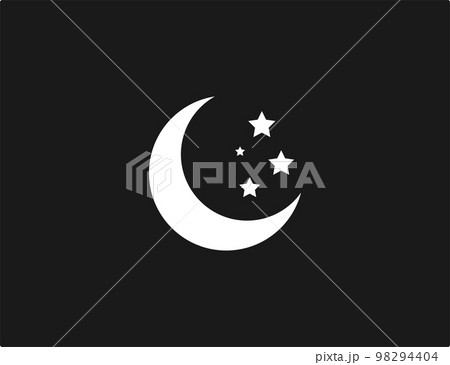Crescent, moon, night icon. Vector illustration. 98294404