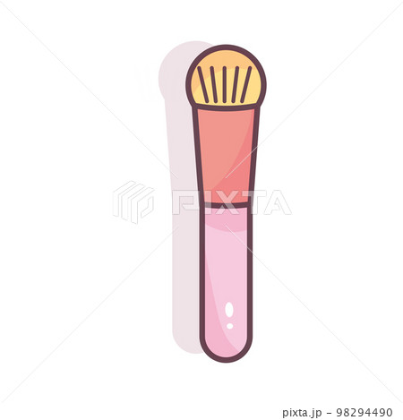 Isolated makeup brush colored fashion icon Vector Isolated makeup brush colored fashion icon Vector 98294490
