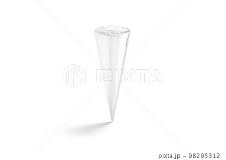 Blank white ice cream cone pack mockup, front view 98295312