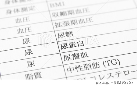 尿蛋白　健康診断　健康管理　腎機能　腎臓 98295557