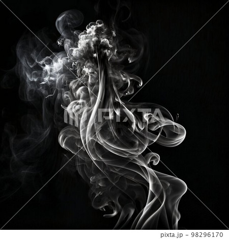 Smoke isolated on black background  98296170