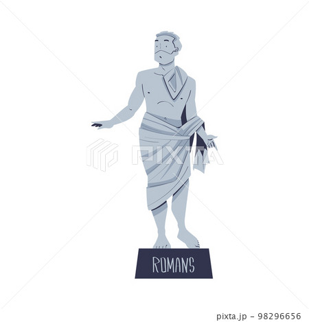 Noble Aristocrat Orator in Toga Statue Vector Illustration 98296656
