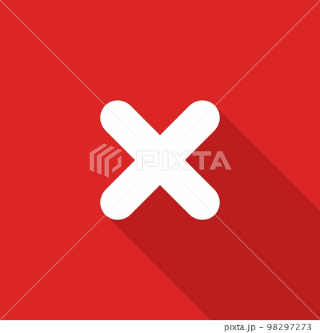 Wrong marks, Cross marks, Rejected, Disapproved, No, False, Not Ok, Wrong Choices, Task Completion, Voting. - vector mark symbols in red. Isolated icon. 98297273