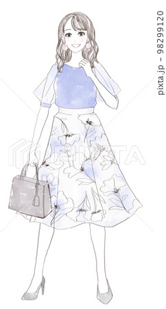 フェミニンなOLのイラスト 98299120