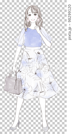 フェミニンなOLのイラスト 98299120