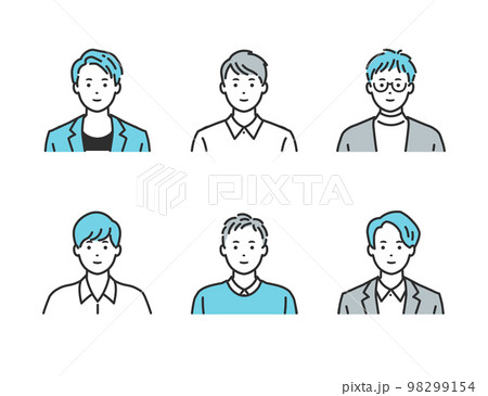 シンプルタッチのオフィスカジュアルの人物アバター 98299154