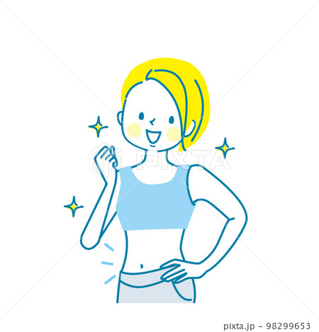 ダイエットに成功した若い女性 98299653