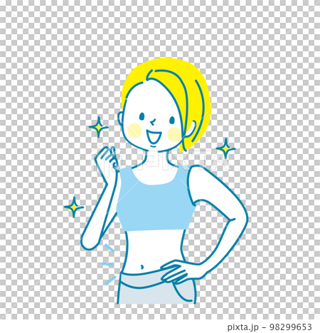 ダイエットに成功した若い女性 98299653