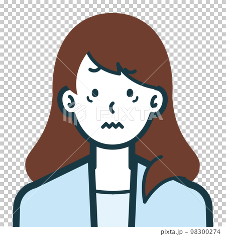 怖がっているビジネスウーマンのバストショット3 98300274