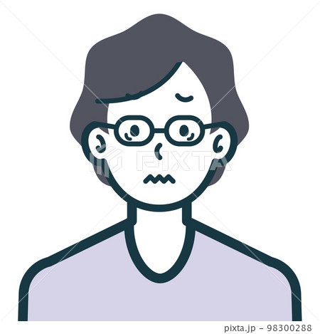 怖がっている私服女性のバストショット1 98300288