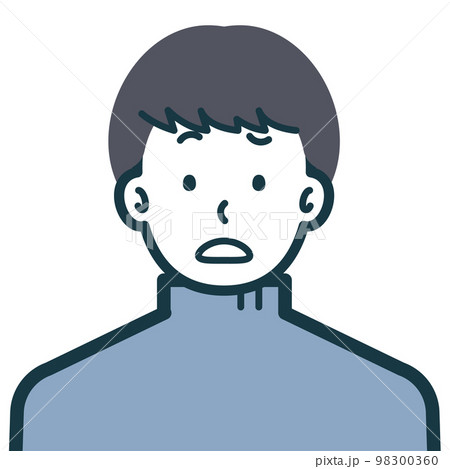 困惑している私服男性のバストショット2 困惑している私服男性のバストショット2 98300360