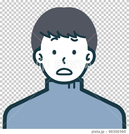 困惑している私服男性のバストショット2 困惑している私服男性のバストショット2 98300360
