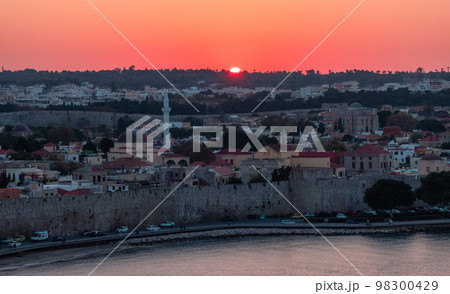 City on the Mediterranean Sea, Rhodes, Greece 98300429