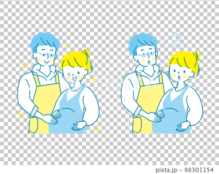 Vector illustration material of a family who can't wait to give birth 98301154
