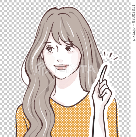 女性のイラスト素材 98302811