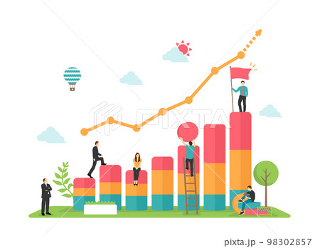 ビジネス・会社の成長 / 成功 モチーフ ベクターイラスト ビジネス・会社の成長 / 成功 モチーフ ベクターイラスト 98302857