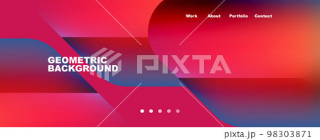 Geometric fluid shapes with liquid colors abstract background. Vector Illustration For Wallpaper, Banner, Background, Card, Book Illustration, landing page 98303871