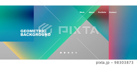 Dynamic lines, triangles, rectangles geometric abstract background. Vector Illustration For Wallpaper, Banner, Background, Card, Book Illustration, landing page 98303873