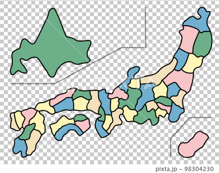 日本地図 日本地図 98304230