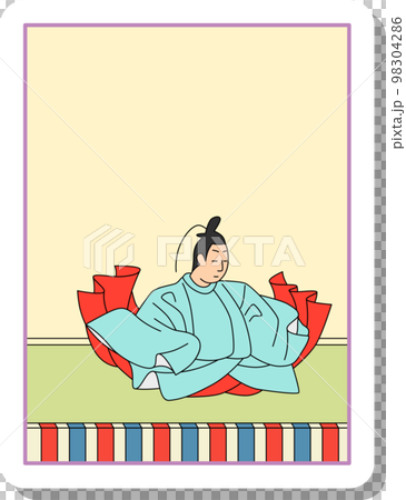 Sticker-style single Hyakunin Isshu Juntoku-in Temple 98304286