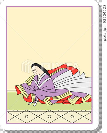 Sticker-style single Hyakunin Isshu Akazome Emon 98304328
