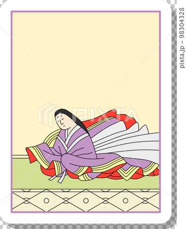 Sticker-style single Hyakunin Isshu Akazome Emon 98304328