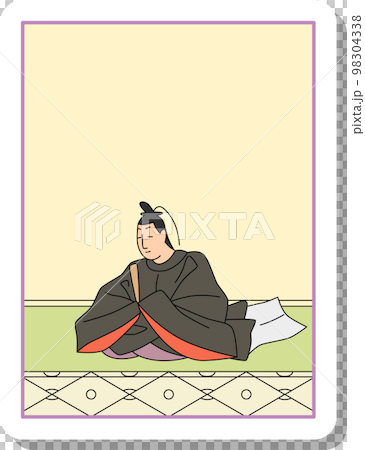 貼紙風格單人 hyakunin isshu Onakatomi Yoshinobu 貼紙風格單人 hyakunin isshu Onakatomi Yoshinobu 98304338