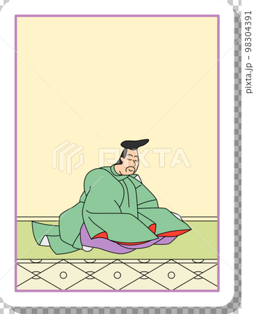 ステッカー風単品百人一首 山部赤人 ステッカー風単品百人一首 山部赤人 98304391