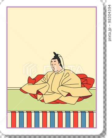 ステッカー風単品百人一首 天智天皇 ステッカー風単品百人一首 天智天皇 98304394