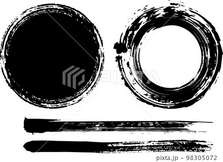 和風素材 筆 モノクロ デザイン 和風素材 筆 モノクロ デザイン 98305072