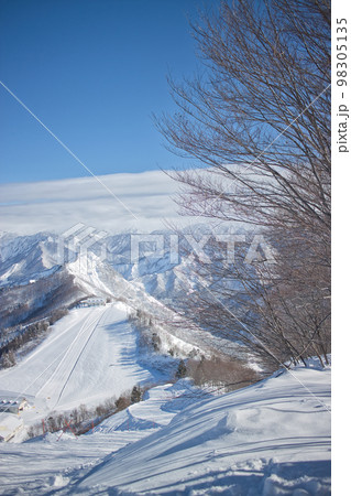 雪山 スキー場からの風景 雪山 スキー場からの風景 98305135