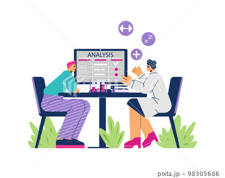 Biohacking healthcare health surveillance program vector illustration isolated. 98305686