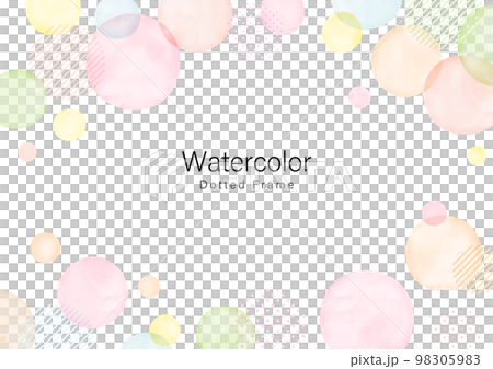 Hand-painted spring color abstract watercolor frame design Hand-painted spring color abstract watercolor frame design 98305983
