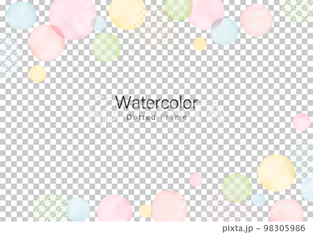 Hand-painted spring color abstract watercolor frame design Hand-painted spring color abstract watercolor frame design 98305986