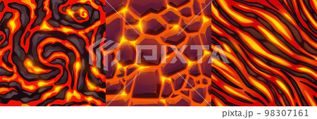 Textures of lava, magma and stones 98307161
