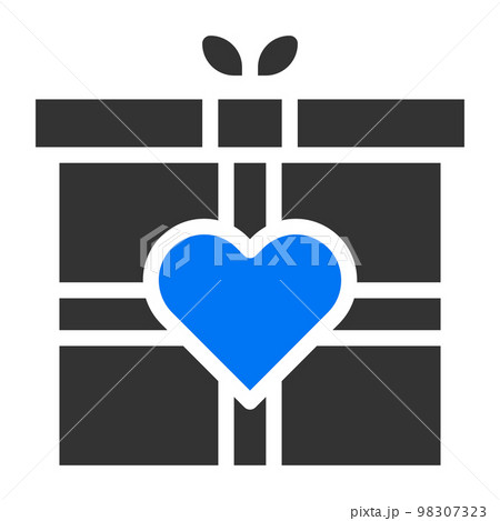 Valentine icon set solid blue grey illustration vector and logo Icon new year icon perfect. 98307323