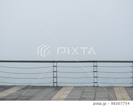 mist landscape in morning in winter 98307754