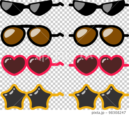 サングラスのイラストセット 98308247