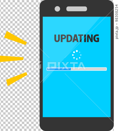 アップデート中のスマートフォン 98308254