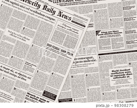 完全フルダミーの英字新聞風背景 98308279