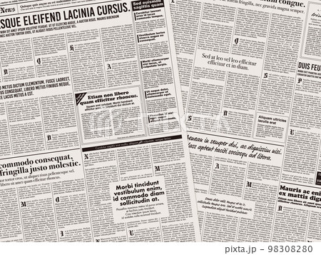 完全フルダミーの英字新聞風背景 98308280
