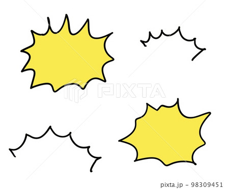 会話 効果素材 吹き出しセット 会話 効果素材 吹き出しセット 98309451