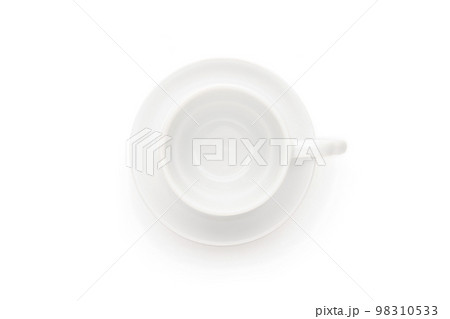 White ceramic cup for coffee or tea isolated on white White ceramic cup for coffee or tea isolated on white 98310533
