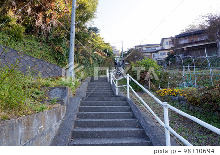 トンネル坂（団子坂）【河岸段丘の坂道・群馬県沼田市】 98310694